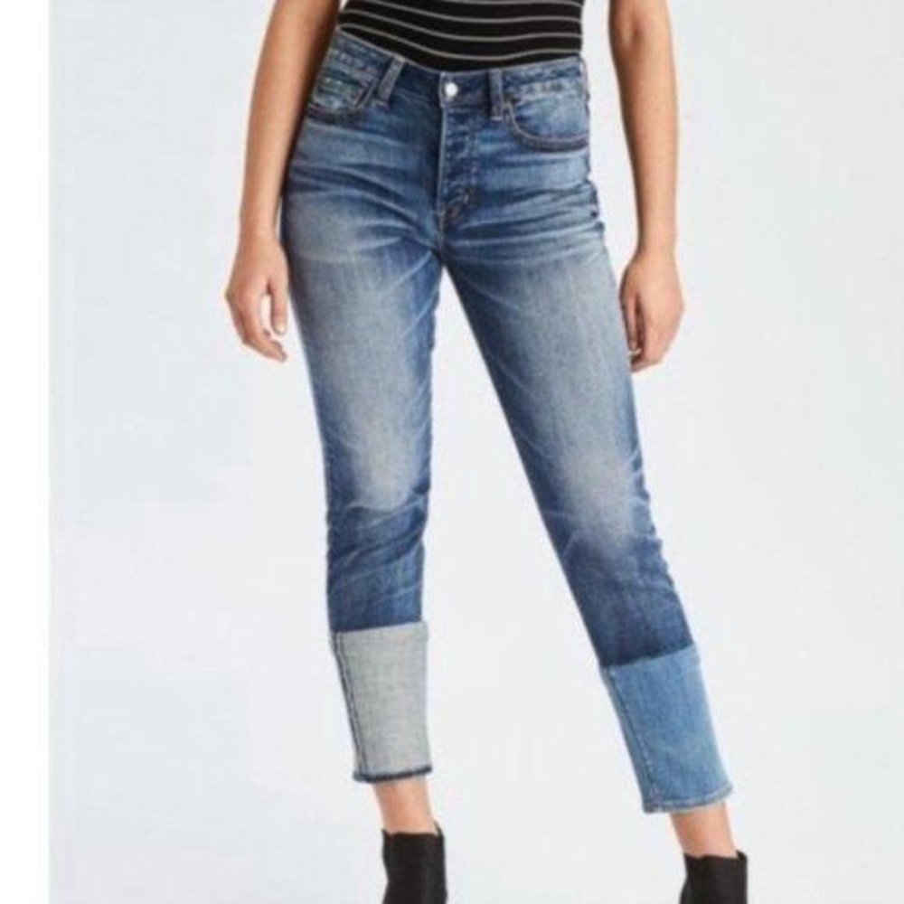 American Eagle Vintage Hi-Rise Patch Jeans - Picture 1 of 13